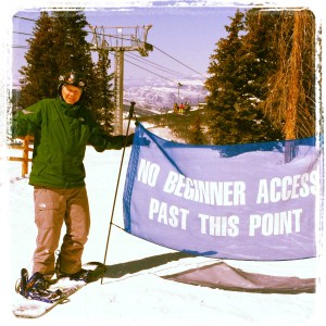 Snowboard beginner access only